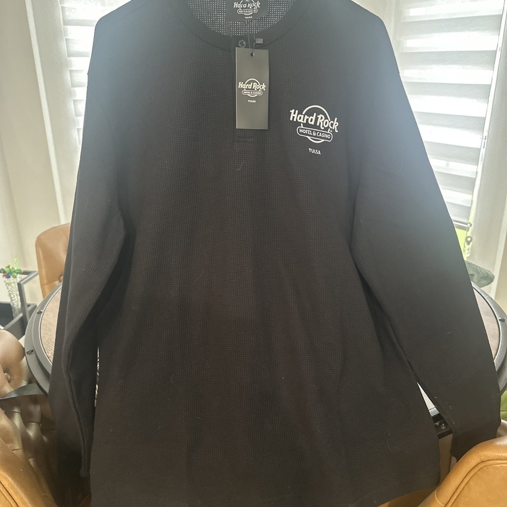 Hard Rock TULSA Pullover Long Sleve XL New Black
